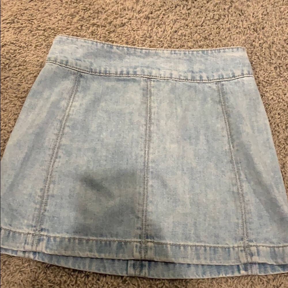 FREE PEOPLE DENIM MINI SKIRT
